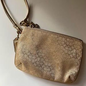 Coach Gold Wristlet